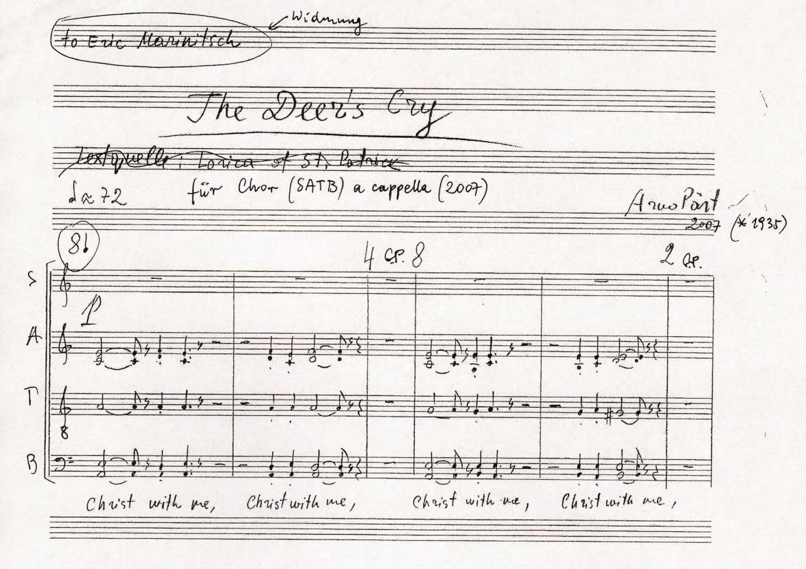 The Deer's Cry – Arvo Pärt Centre